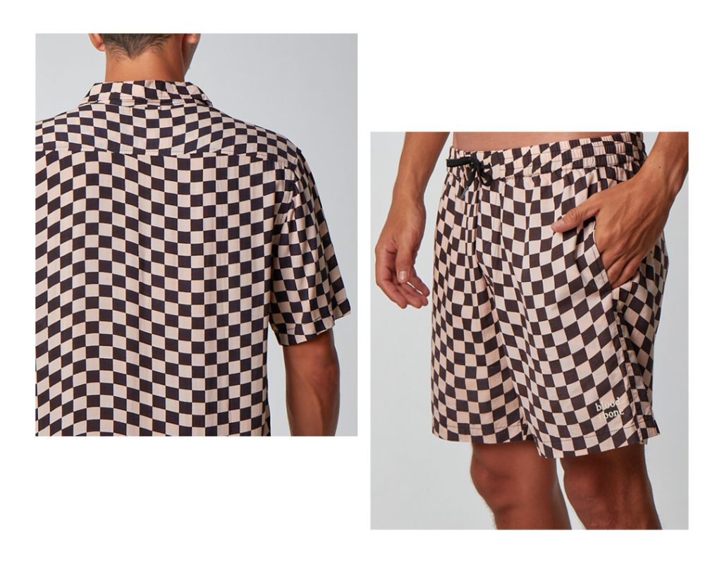 The Colors of Bali - Poleng motif adapted into Checkmate Shirt & Shorts